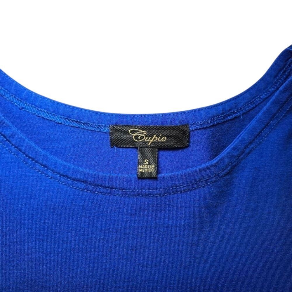 Cupio Cap Sleeve Tee - Blue - Picture 5 of 8